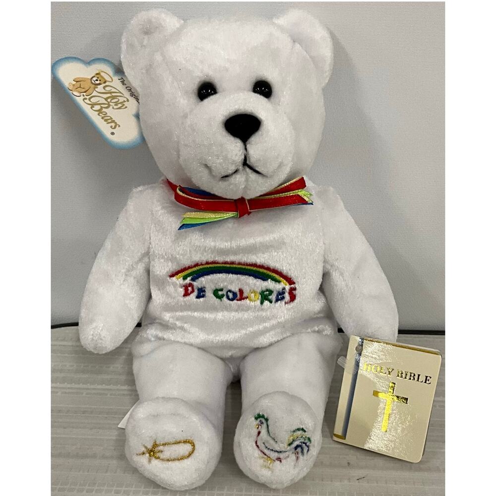 Vintage With Tags 9" Holy Bears De Colores The Emmaus Bear! 2003 Bean Bag Plush